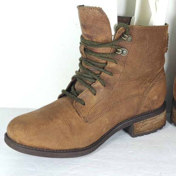 Ugg Women's Denali US8 Brown Leather Lace Up Sheepskin Lined LaceUp Combat Boots - Picture 7 of 16